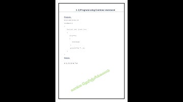 CS3261 – C Programming Laboratory  Program Using Continue Statement in C #shorts #viral #clanguage