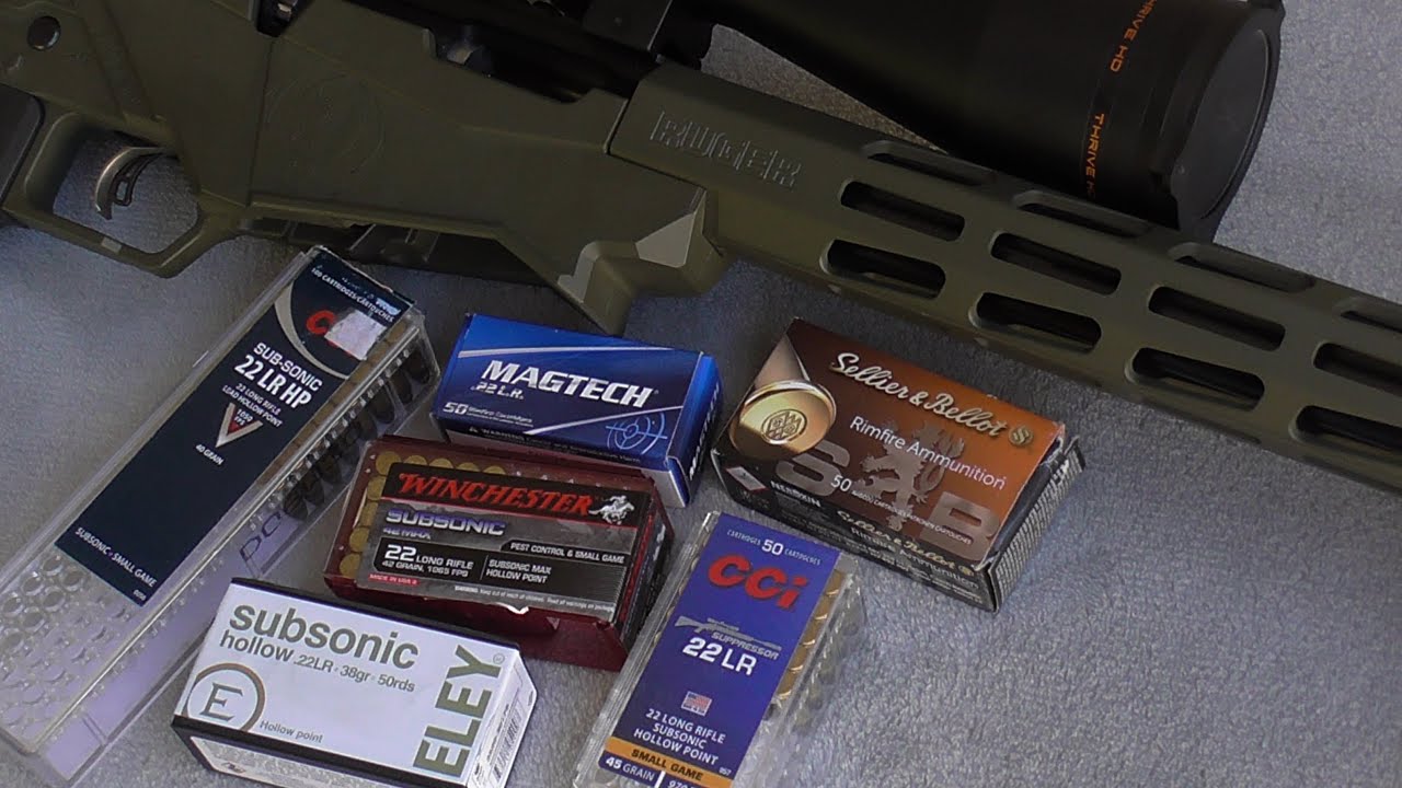 Ruger Precision .22 Rimfire, Subsonic Ammunition Review - YouTube