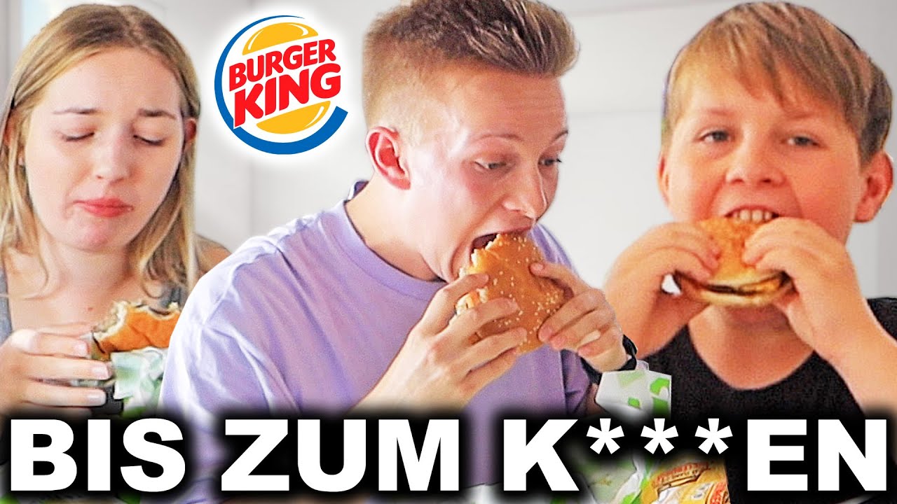 WER schafft MEHR BURGER in 10 MIN? 🍔🤮 mit Ash und Chrissi