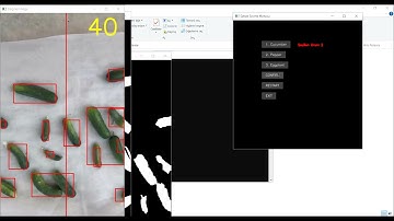 Vegetable detection and counting on the conveyor belt using OpenCV (C++) and GUI