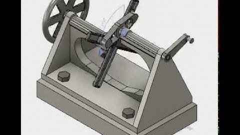 Autodesk Fusion 360: Double slider, crank to wheel mechanism