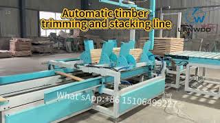 Automatic timber &lumber&wood trimming and stacking line