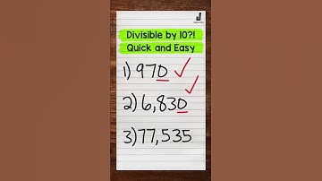 Divisibility Rule for 10 | Math with Mr. J #Shorts
