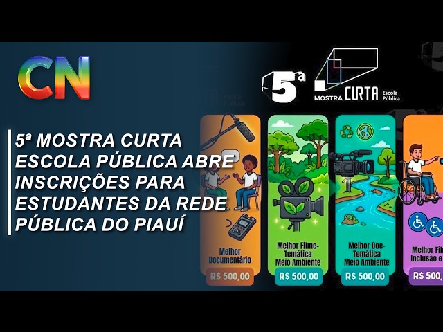 5ª Mostra Curta Escola Pública abre inscrições para estudantes da rede pública do Piauí