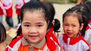 Trường TH Hợp Tiến, Đồng Hỷ, Thái Nguyên. Chào đón trẻ Mầm non lên thăm trường.