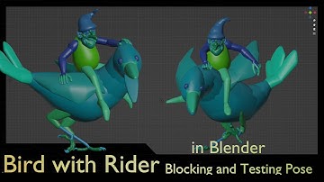 Timelapse testing version v 1 0 021 Character blocking in Blender Bird