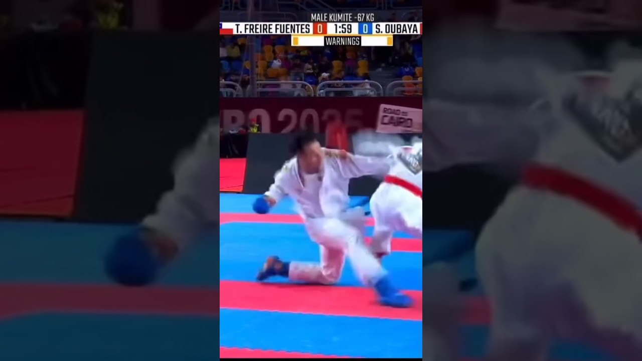 S.Oubuya Lightning Fast Karate Punches ⚡🔥|| WKF Kumite Fighter in Action 💥 Speed +Technique |