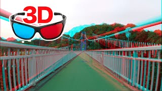 [3D anaglyph] RYUJIN big suspension bridge ＆ 1,000 carp streamers / for red-cyan glasses