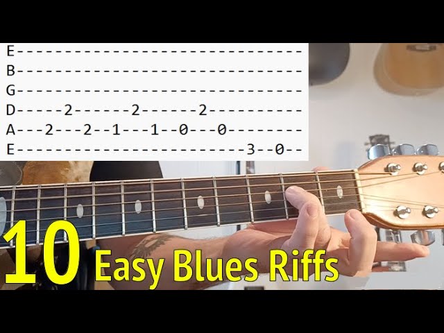 10 Easy BLUESY Blues Riffs For Beginners - Classic Riffs Guitar Lesson With Tabs class=