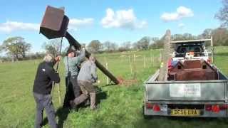 Putting up a barn owl box on the nature reserve. Thank you Broxton Barn Owl Group www.wildlife-workshops.co.uk.