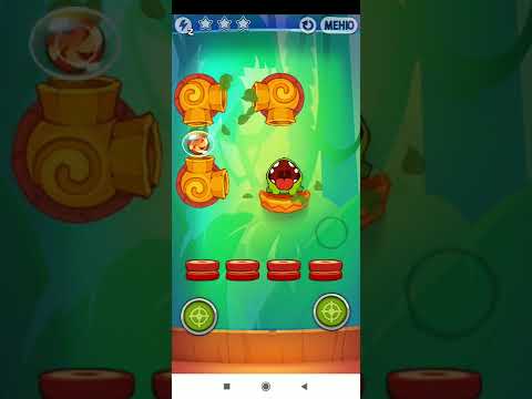 cut the rope experiments - бамбуковые палочки - прохождение на 3 звезды (без комментариев)