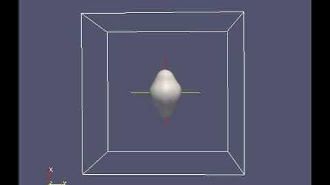 Two droplets collision, We=2, x=0.05