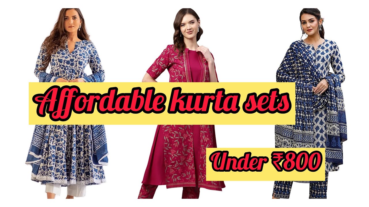 Affordable Kurta sets under ₹800 || Amazon Haul || Kannada vlog ...