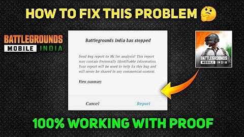 How to Fix Automatic Game Crash Problem in Bgmi | Battlegrounds India Has Stopped Problem Fix