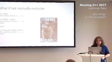 Is this available? - Miro Knejp - Lightning Talks Meeting C++ 2017