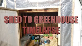 Shed To Greenhouse Conversion ( TIMELAPSE! )