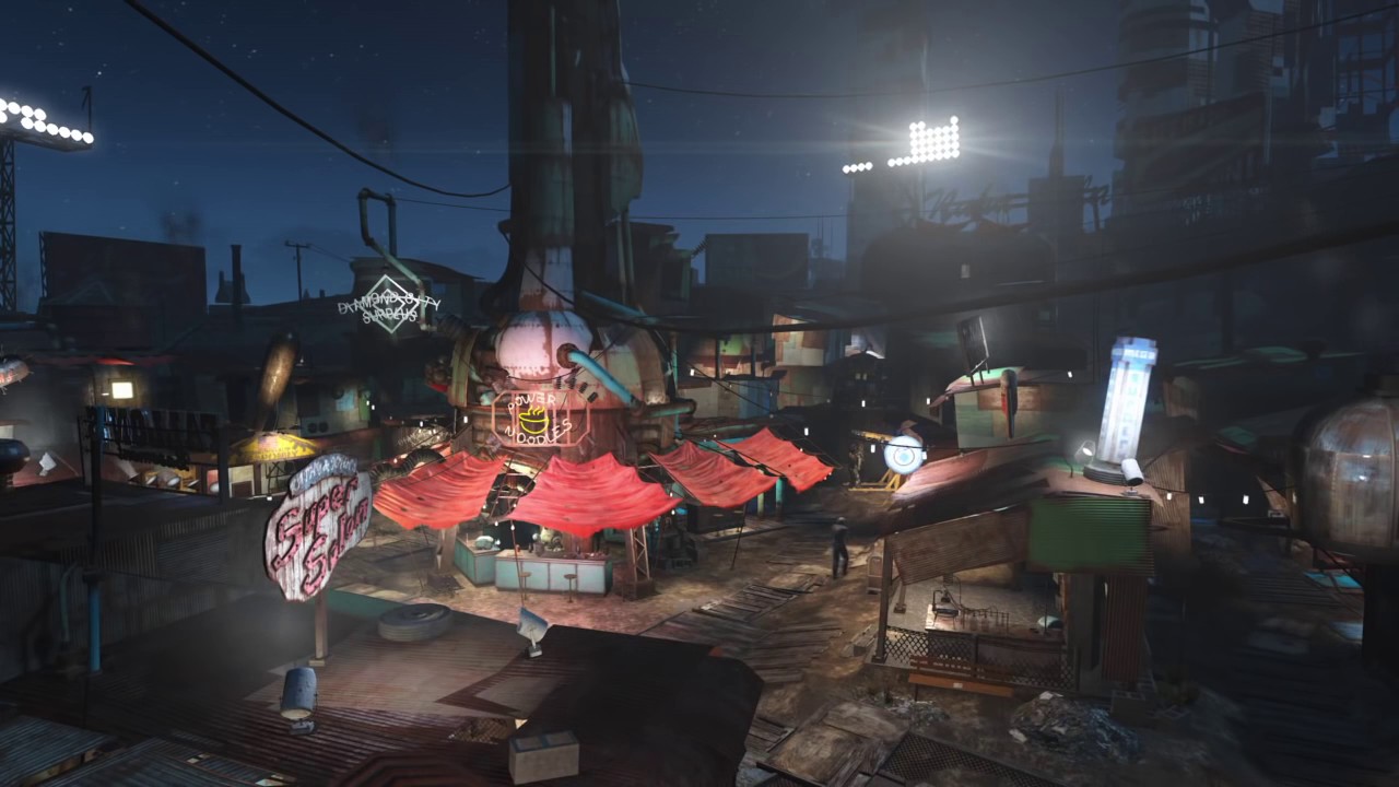 Fallout 4 Ambience – Diamond City Nights (ASMR, Relaxation, White Noise)