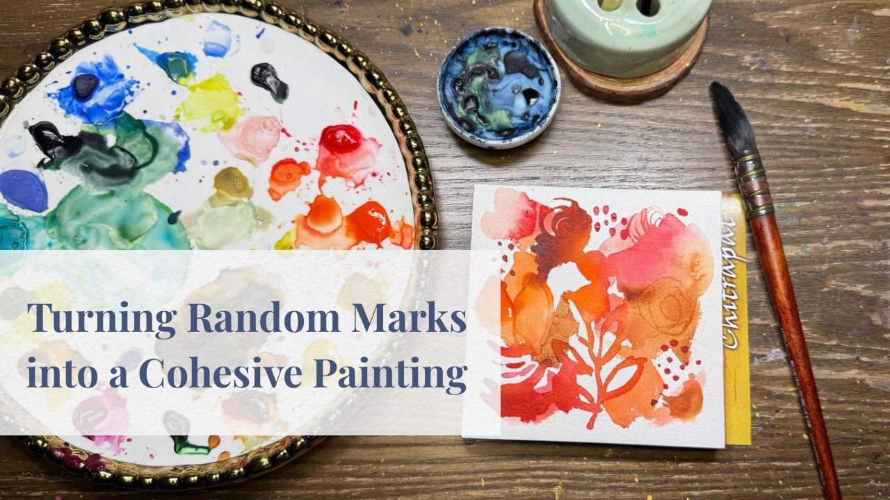 Random Marks TURN RANDOM MARKS INTO A COHESIVE PAINTING - YouTube