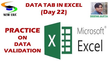 Excel By Deepak Gupta Day-22|| DATA VALIDATION||