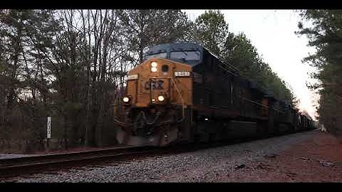 CSX L619-26 with CSXT 5461 leading through Addor, NC - 11/26/2025
