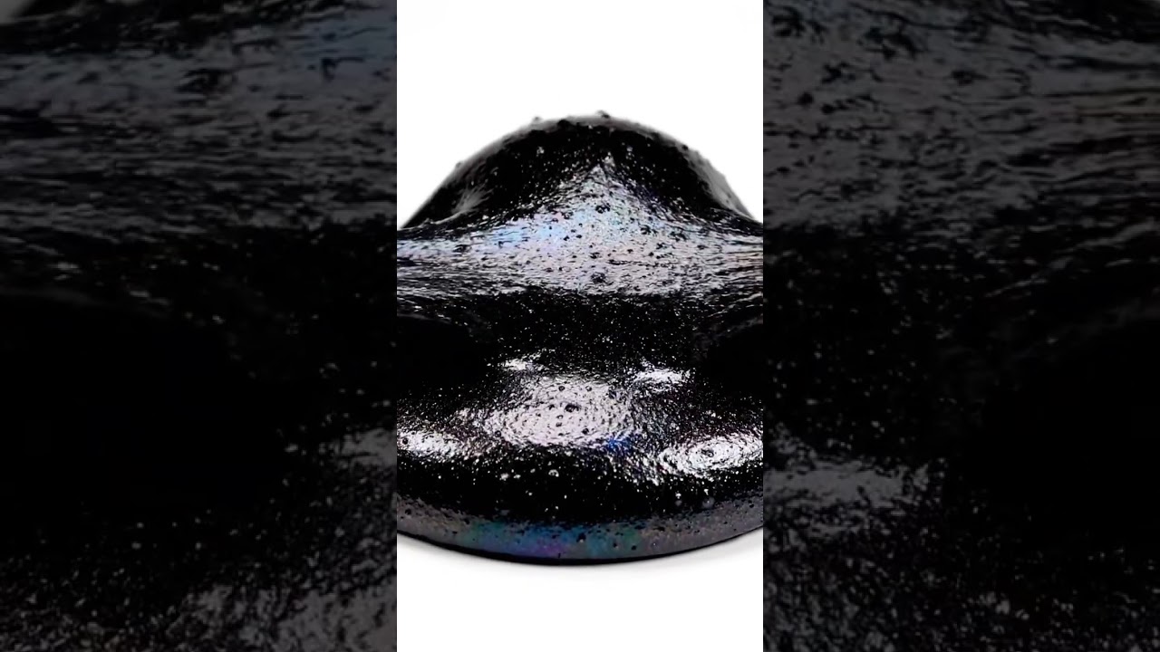 Metallic Black Slime ASMR 🧲✨ | Magnetic Pull & Snap | Satisfying Sound Focus