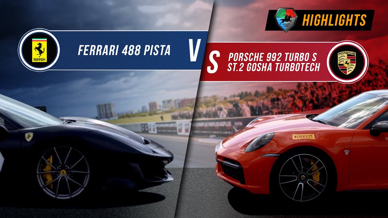 Ferrari 488 Pista vs Porsche 992 turbo S St.2 | UNLIM 500+ 2020 Highlight |