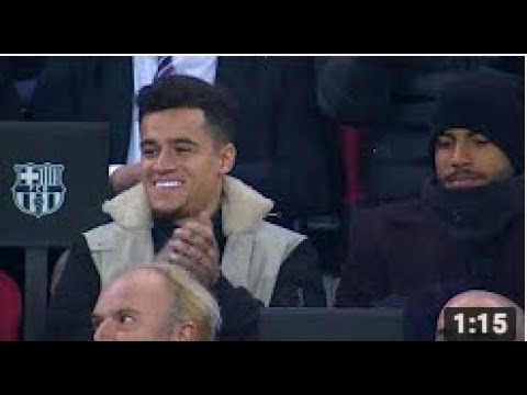 Philippe Coutinho's Reaction After Messi's 2 Amazing Goals Against Celta Vigo