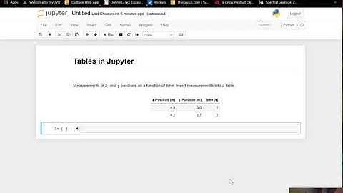 Video 11: Introduction markdown formatting - tables