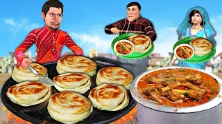 Bun Paratha Mutton Paya Tasty Mutton Paratha Paya Street Food Hindi Kahani Hindi Story Comedy Video