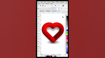 3D Heart With Bland Tool (Coreldraw) #coreldraw #tranding #tutorial #reels #ytshorts