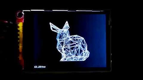 ESP8266 60fps double buffered 3D rendering