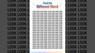 FIND THE DIFFERENT WORD ONLY 1% CAN FIND IT...COMMENT IF YOU FIND IT