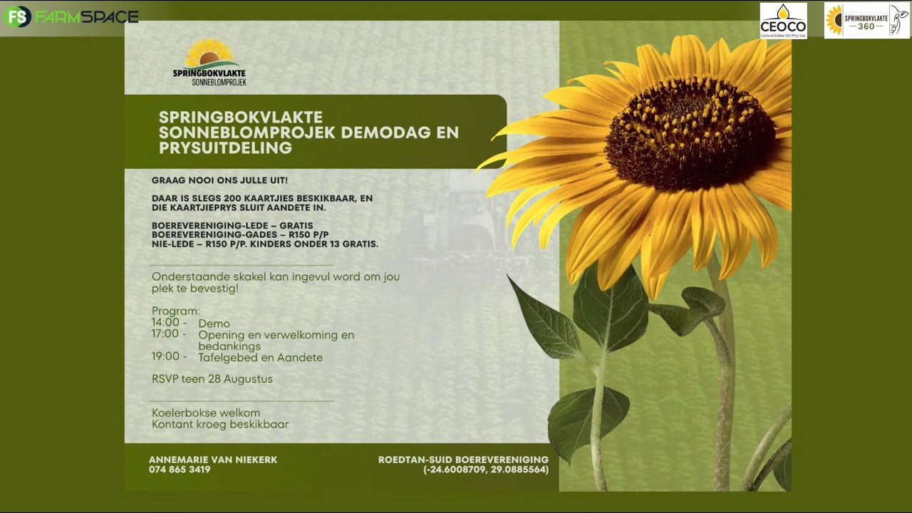 Wat kan jy vanjaar van die Springbokvlakte Sonneblomprojek verwag?