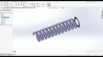 Solidworks Tutorial : How to Use Helix & Spiral To Make Sprig