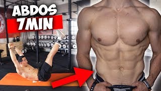 7min abdos dessinés et ventre plat  ! (exercice maison super efficace)