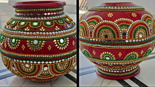 Kalash Decoration With Diamond 💎 | Rajasthan Arts