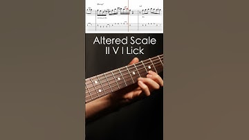 Altered Scale Soloing on II V I - jazz guitar tab