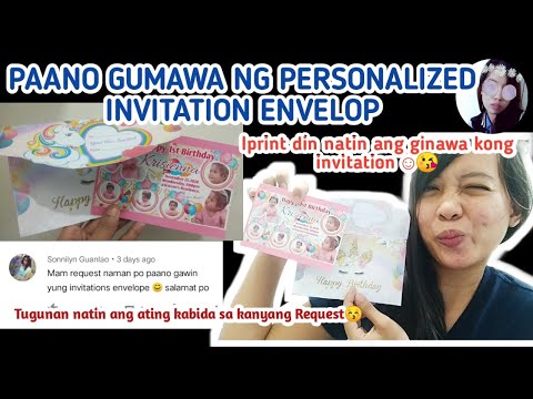 How to make Personalized Invitation Envelop | Print din natin ang Ginawa kong Invitation