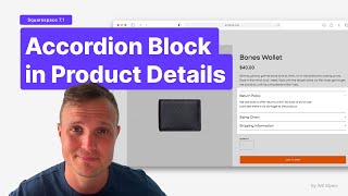 Accordion Block in Product Details in Squarespace