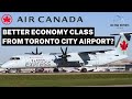 Amazing sunset takeoff views air canada toronto city airport to montreal dash 8400 trip report