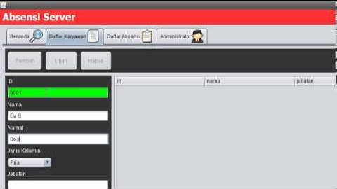 Aplikasi Absensi Java + MySql [Taufiq Maulana]