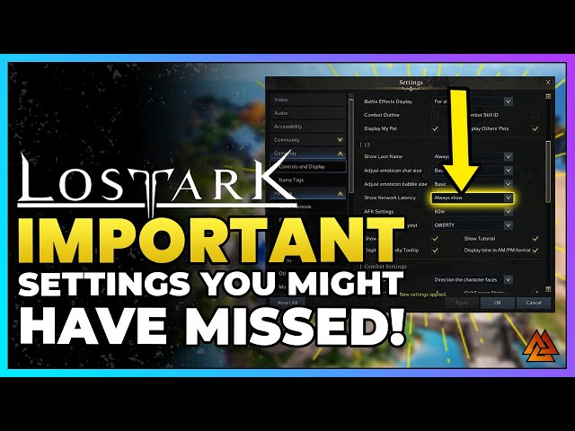 Lost Ark: Important Settings and Features You Need to Know About!