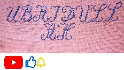 Cross stitch patterns Cursive Alphabet tutorial #dusutti new design video 2022