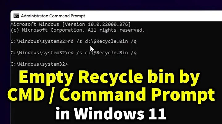 How to Empty Recycle bin by CMD / Command Prompt in Windows 11