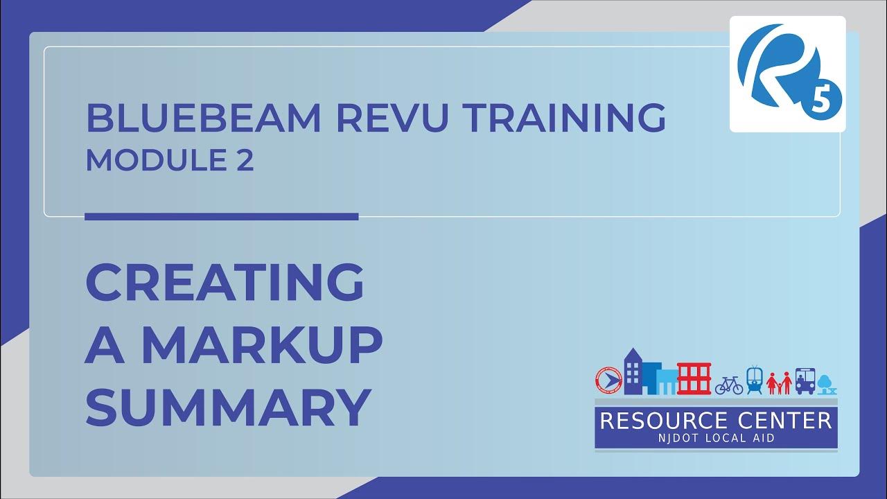Creating a Markup Summary in Bluebeam YouTube