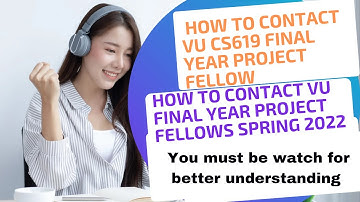 how to contact cs619 final year project fellows- how to contact vu project fellow- urdu/hindi