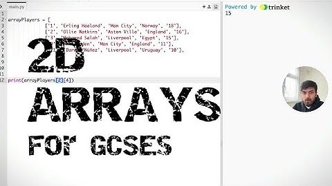 2D Arrays for GCSE Computer Science