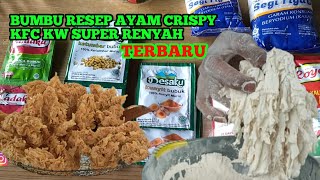 BUMBU RESEP AYAM CRISPY SUPER RENYAH//terbaru dengan tepung bumbu//2023