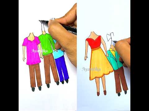 2 Types of Family story is back #shorts #art #craft #drawing
