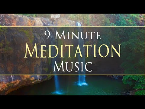 9 Minute Zen Meditation Music 🧘🏻‍♀️ with Beautiful Waterfall Footage 💦